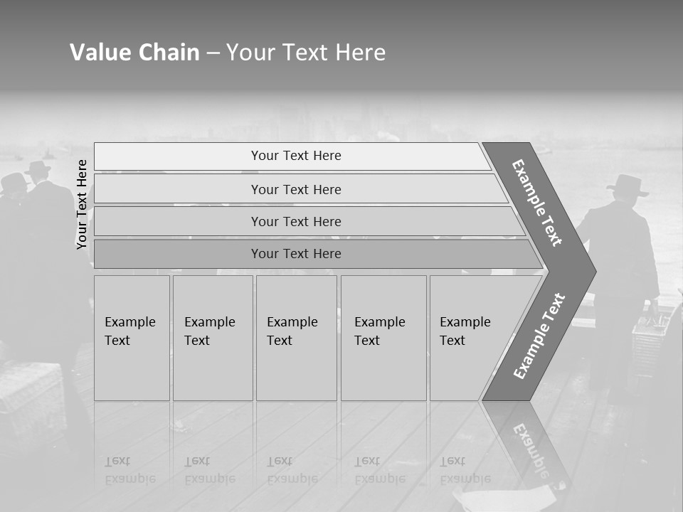 People Warm Themselves In The Dock PowerPoint Template