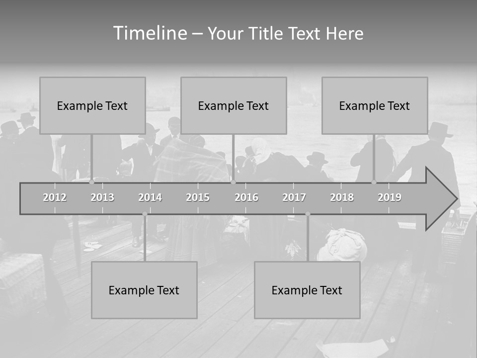 People Warm Themselves In The Dock PowerPoint Template
