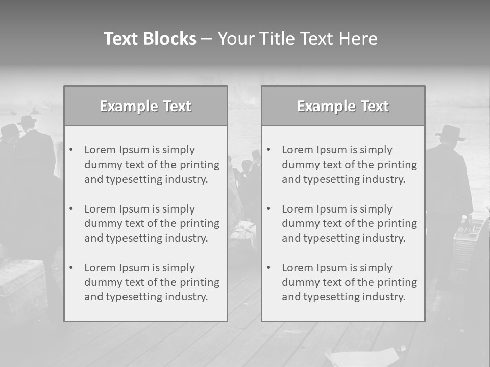 People Warm Themselves In The Dock PowerPoint Template