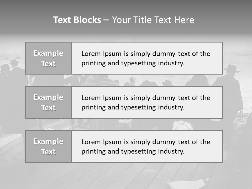 People Warm Themselves In The Dock PowerPoint Template