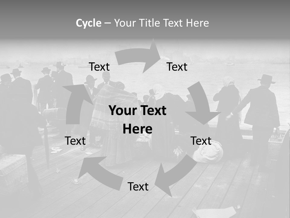 People Warm Themselves In The Dock PowerPoint Template