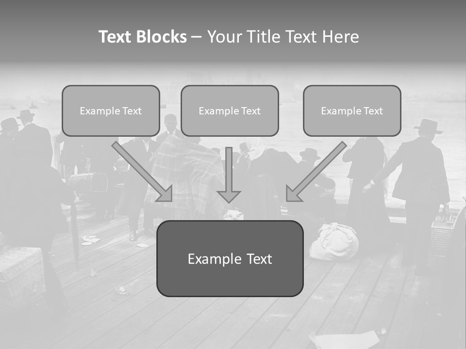 People Warm Themselves In The Dock PowerPoint Template