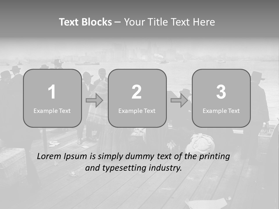People Warm Themselves In The Dock PowerPoint Template