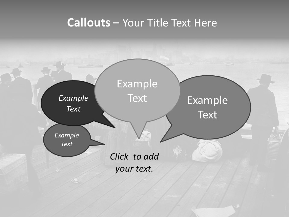 People Warm Themselves In The Dock PowerPoint Template