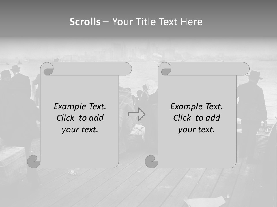 People Warm Themselves In The Dock PowerPoint Template