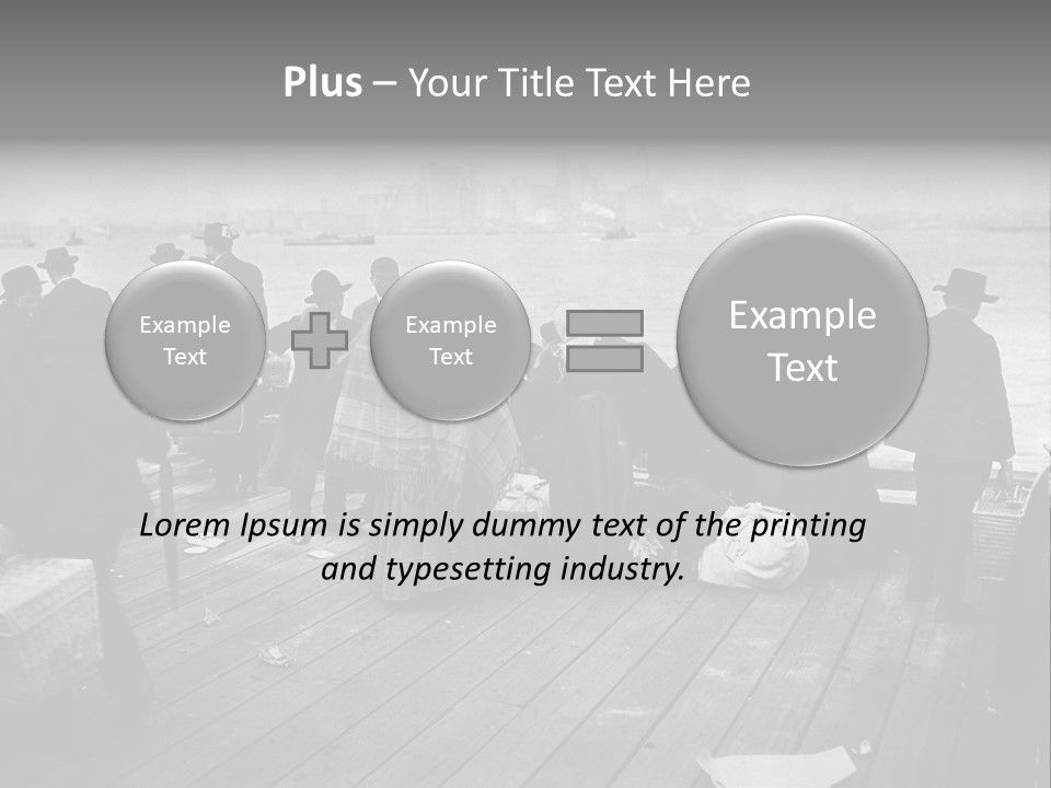 People Warm Themselves In The Dock PowerPoint Template