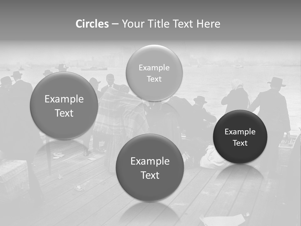 People Warm Themselves In The Dock PowerPoint Template