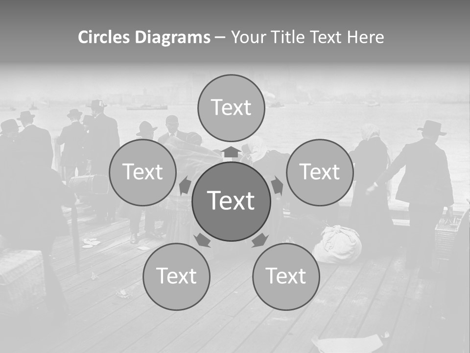 People Warm Themselves In The Dock PowerPoint Template