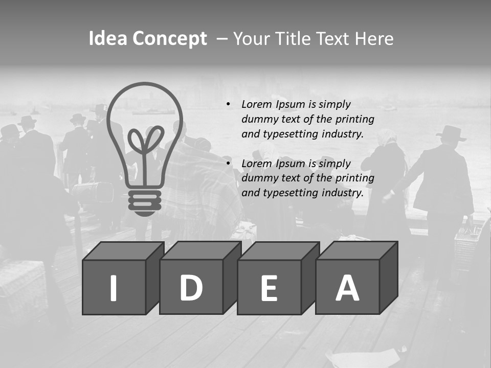 People Warm Themselves In The Dock PowerPoint Template