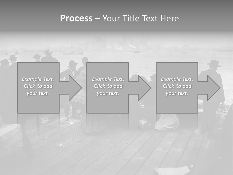 People Warm Themselves In The Dock PowerPoint Template