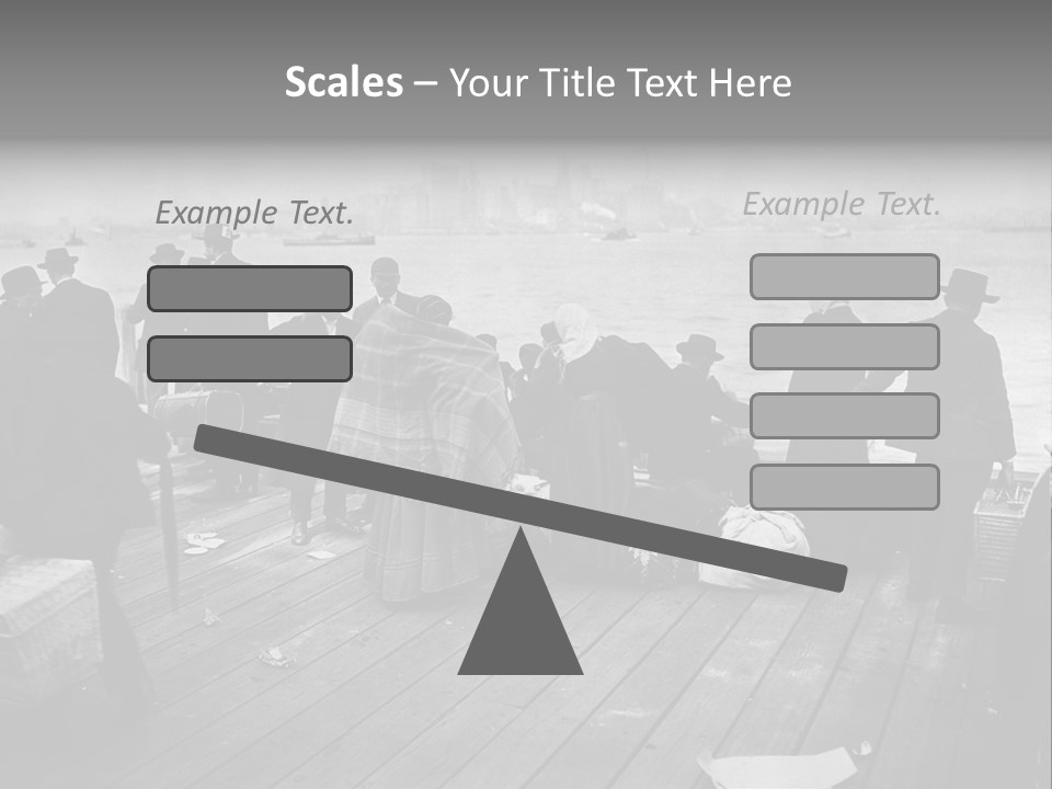 People Warm Themselves In The Dock PowerPoint Template