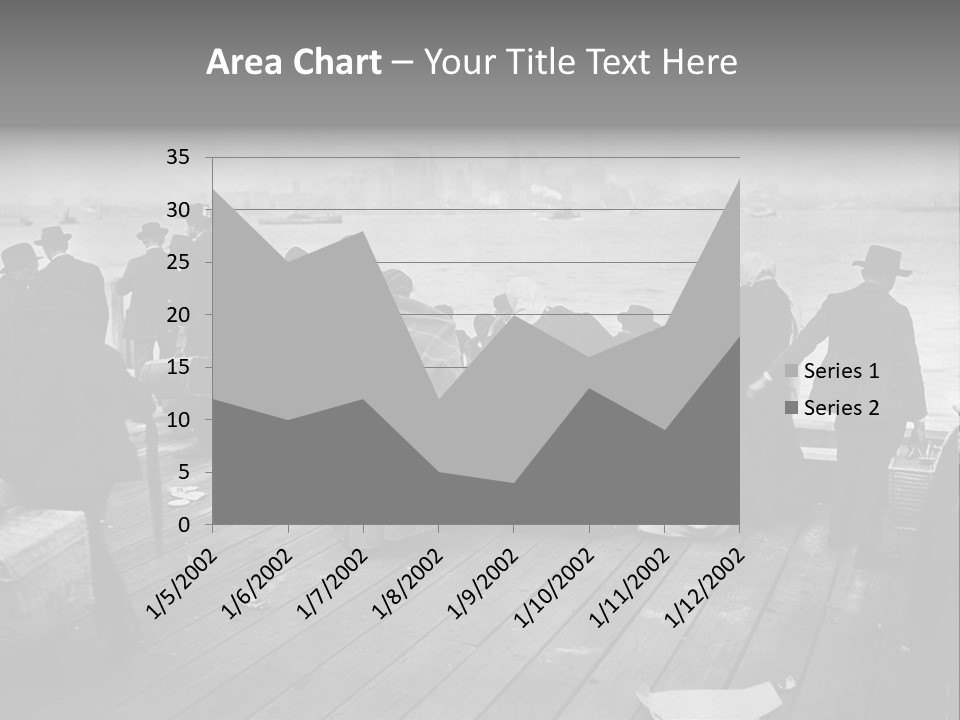 People Warm Themselves In The Dock PowerPoint Template