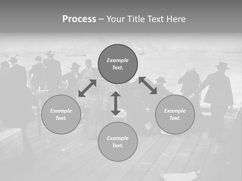 People Warm Themselves In The Dock PowerPoint Template