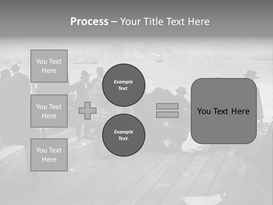 People Warm Themselves In The Dock PowerPoint Template