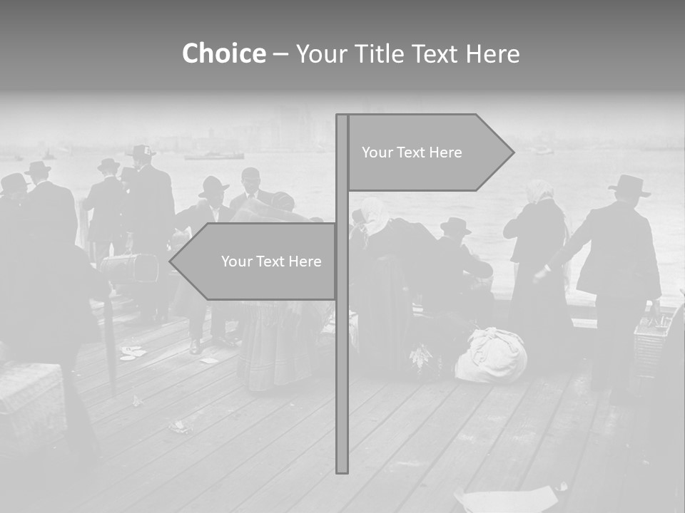 People Warm Themselves In The Dock PowerPoint Template