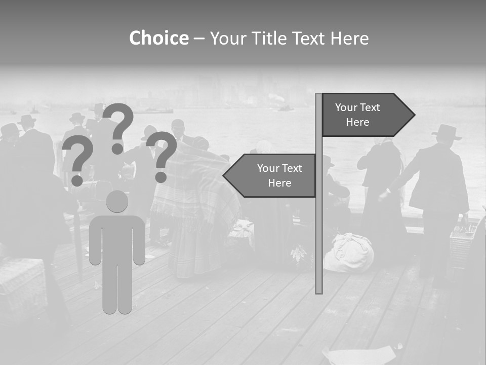 People Warm Themselves In The Dock PowerPoint Template