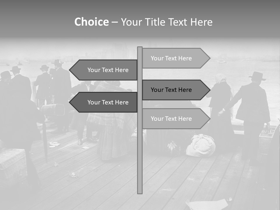 People Warm Themselves In The Dock PowerPoint Template