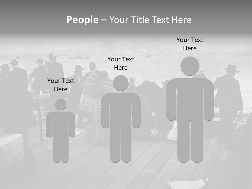 People Warm Themselves In The Dock PowerPoint Template