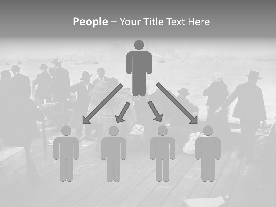 People Warm Themselves In The Dock PowerPoint Template