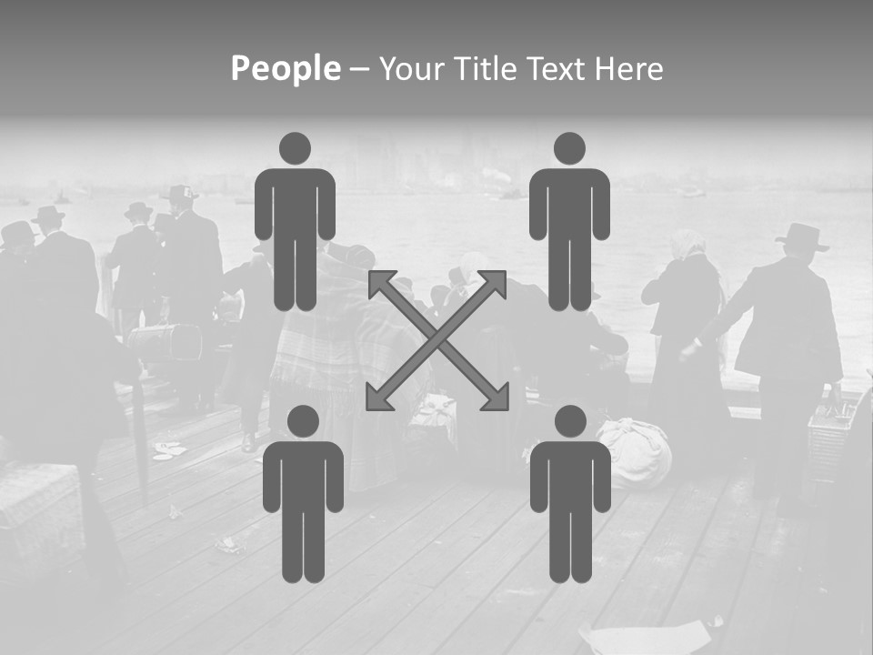 People Warm Themselves In The Dock PowerPoint Template