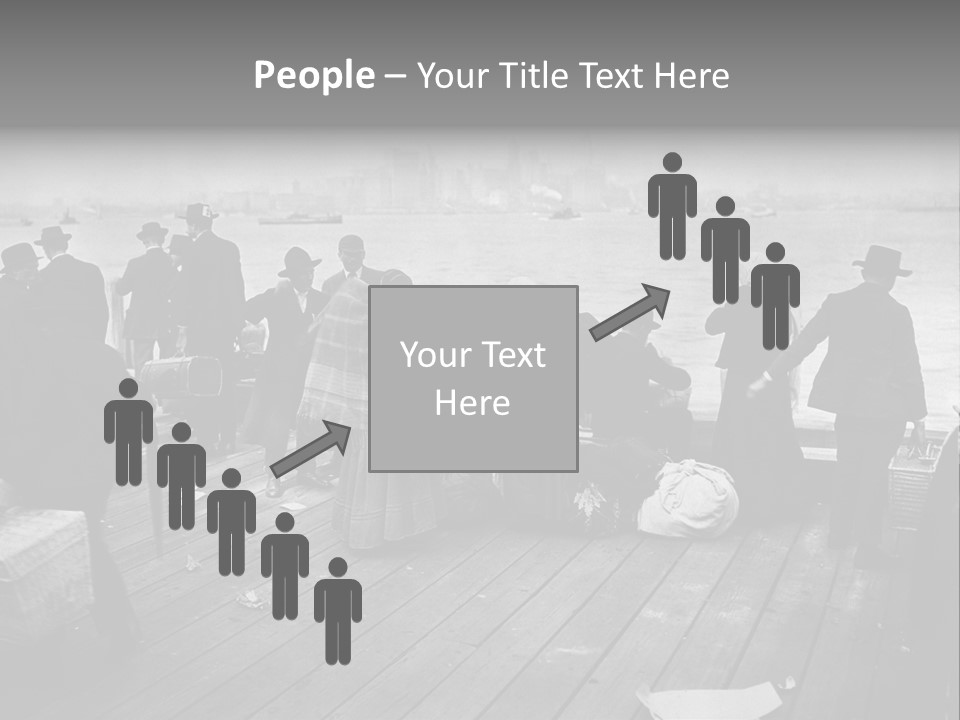 People Warm Themselves In The Dock PowerPoint Template