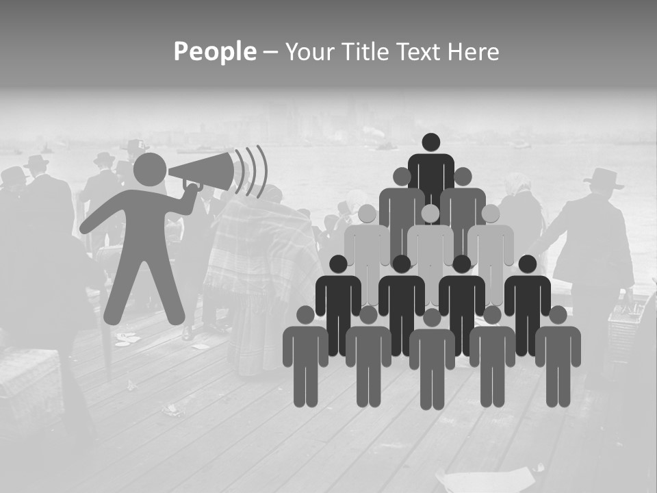People Warm Themselves In The Dock PowerPoint Template
