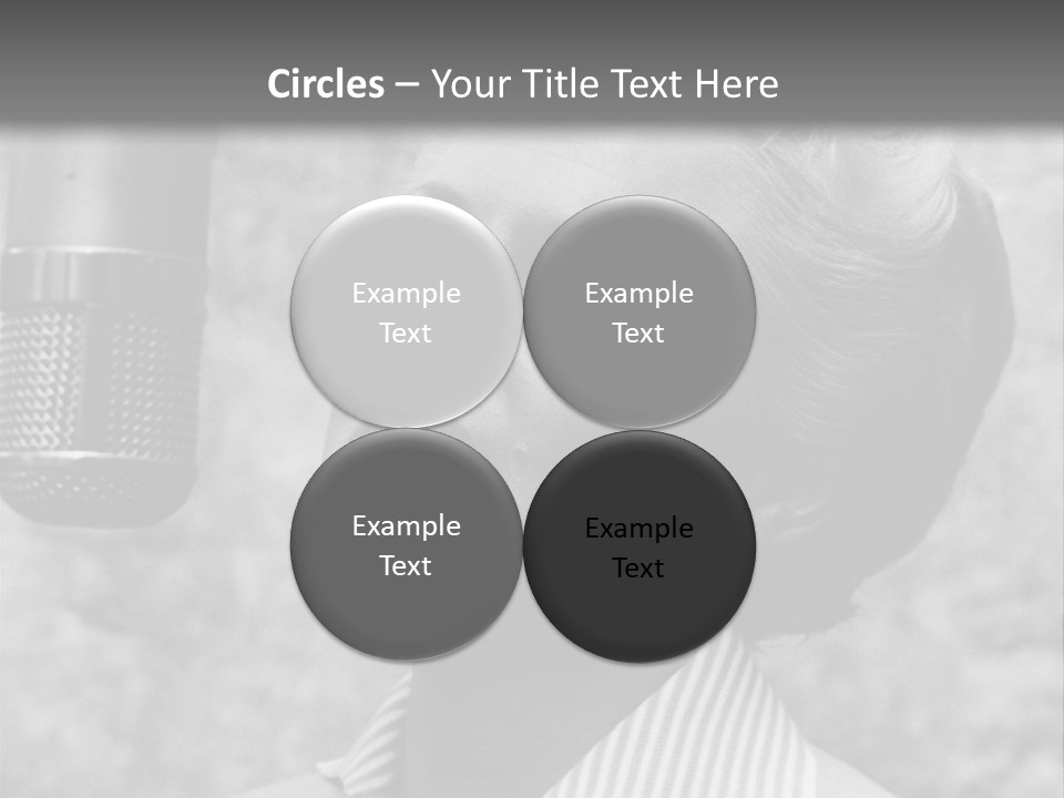 Girl Singing Black And White Photo PowerPoint Template