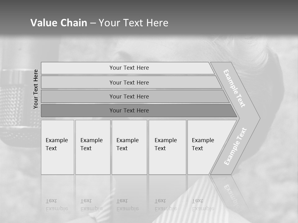 Girl Singing Black And White Photo PowerPoint Template