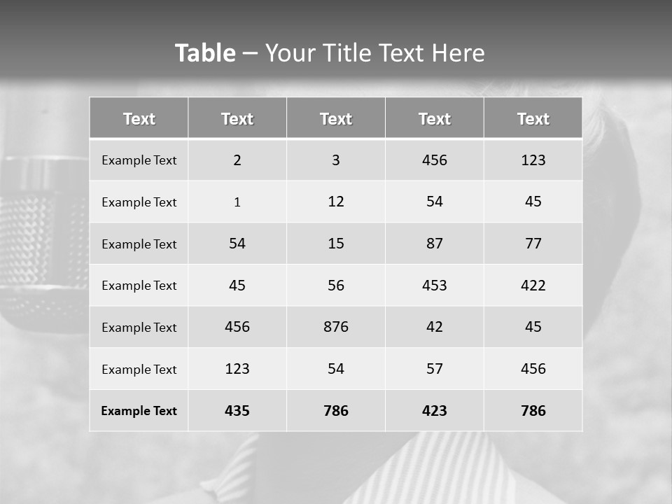 Girl Singing Black And White Photo PowerPoint Template