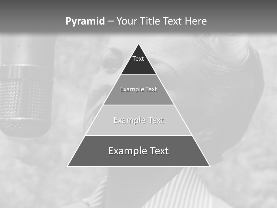 Girl Singing Black And White Photo PowerPoint Template