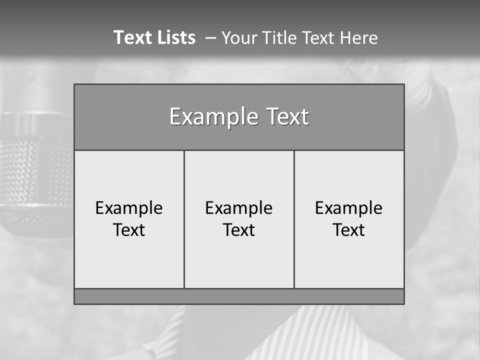 Girl Singing Black And White Photo PowerPoint Template