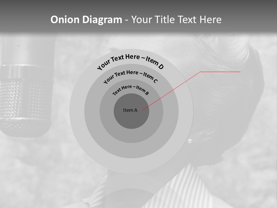 Girl Singing Black And White Photo PowerPoint Template