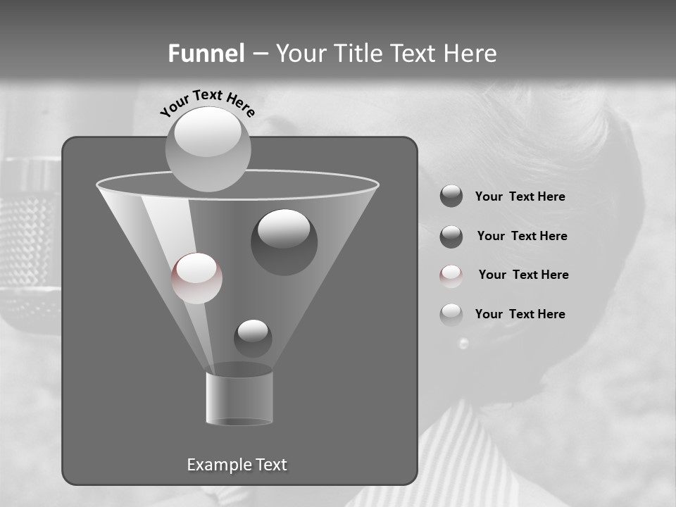 Girl Singing Black And White Photo PowerPoint Template