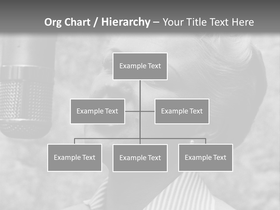 Girl Singing Black And White Photo PowerPoint Template