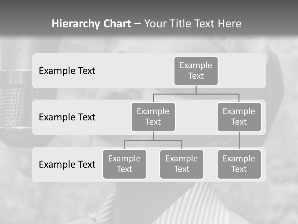 Girl Singing Black And White Photo PowerPoint Template