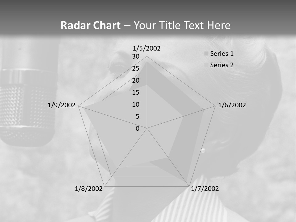 Girl Singing Black And White Photo PowerPoint Template