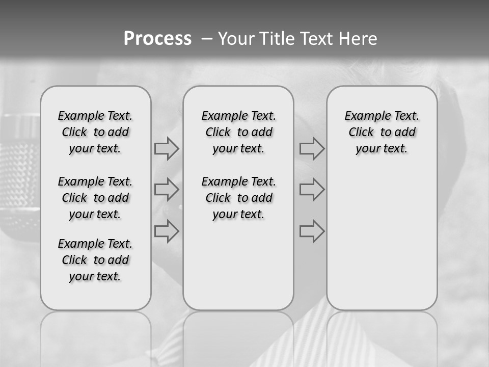 Girl Singing Black And White Photo PowerPoint Template