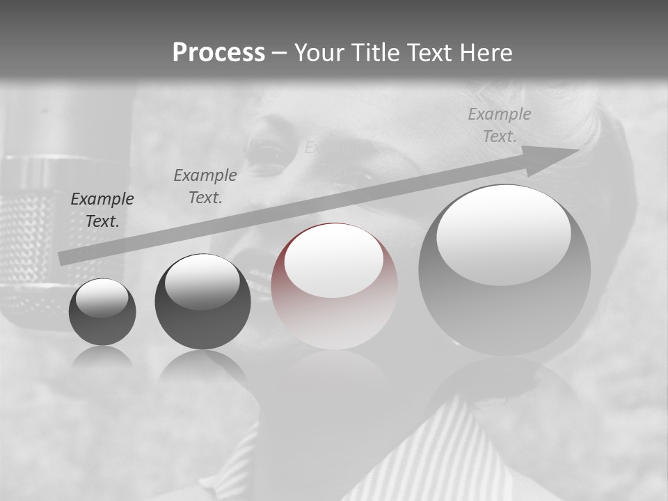 Girl Singing Black And White Photo PowerPoint Template