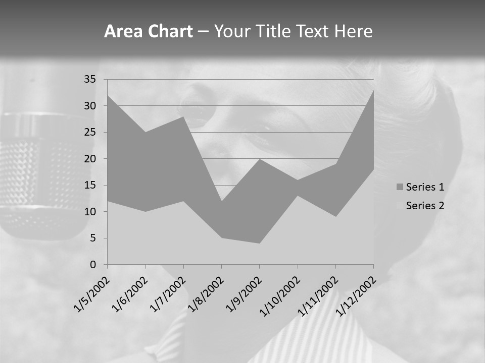 Girl Singing Black And White Photo PowerPoint Template