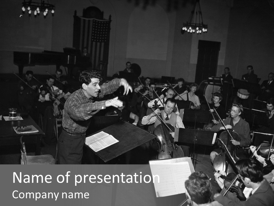 Conductor And His Orchestra PowerPoint Template