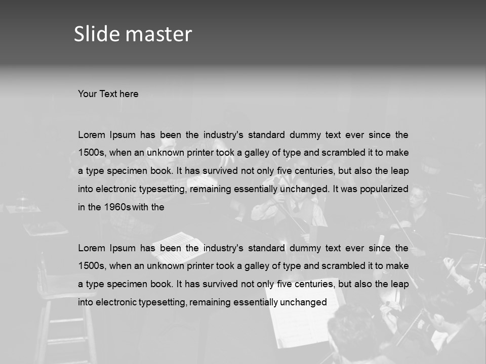 Conductor And His Orchestra PowerPoint Template