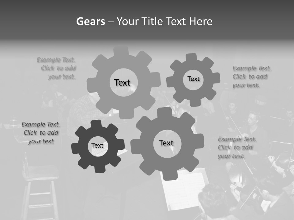 Conductor And His Orchestra PowerPoint Template