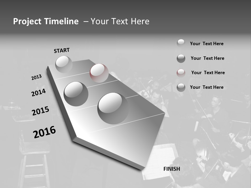Conductor And His Orchestra PowerPoint Template