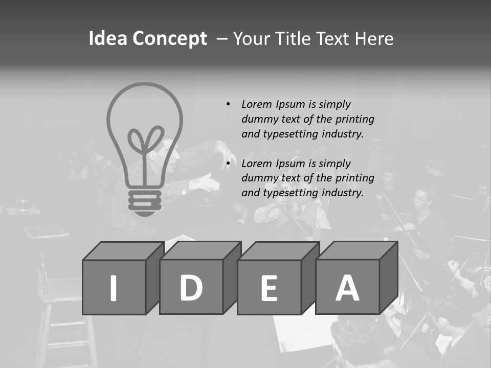 Conductor And His Orchestra PowerPoint Template