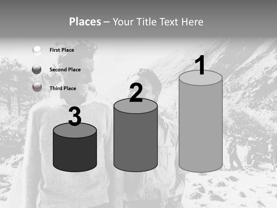 Men Smiling Vintage Photo PowerPoint Template