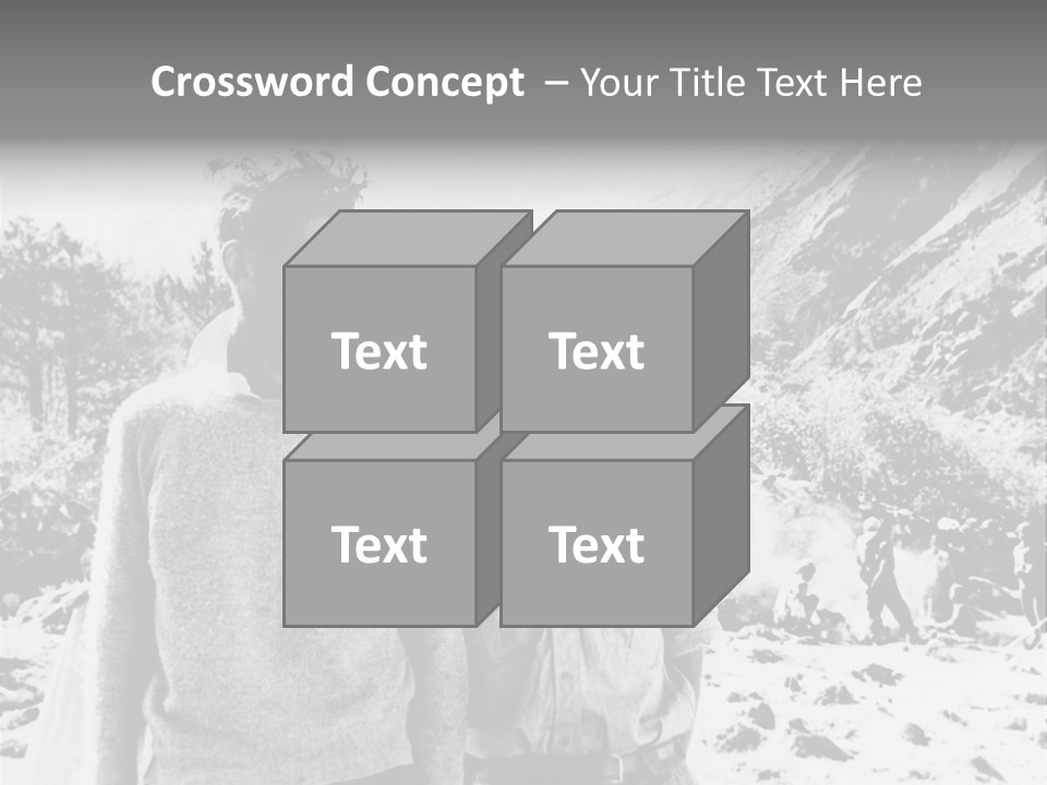 Men Smiling Vintage Photo PowerPoint Template