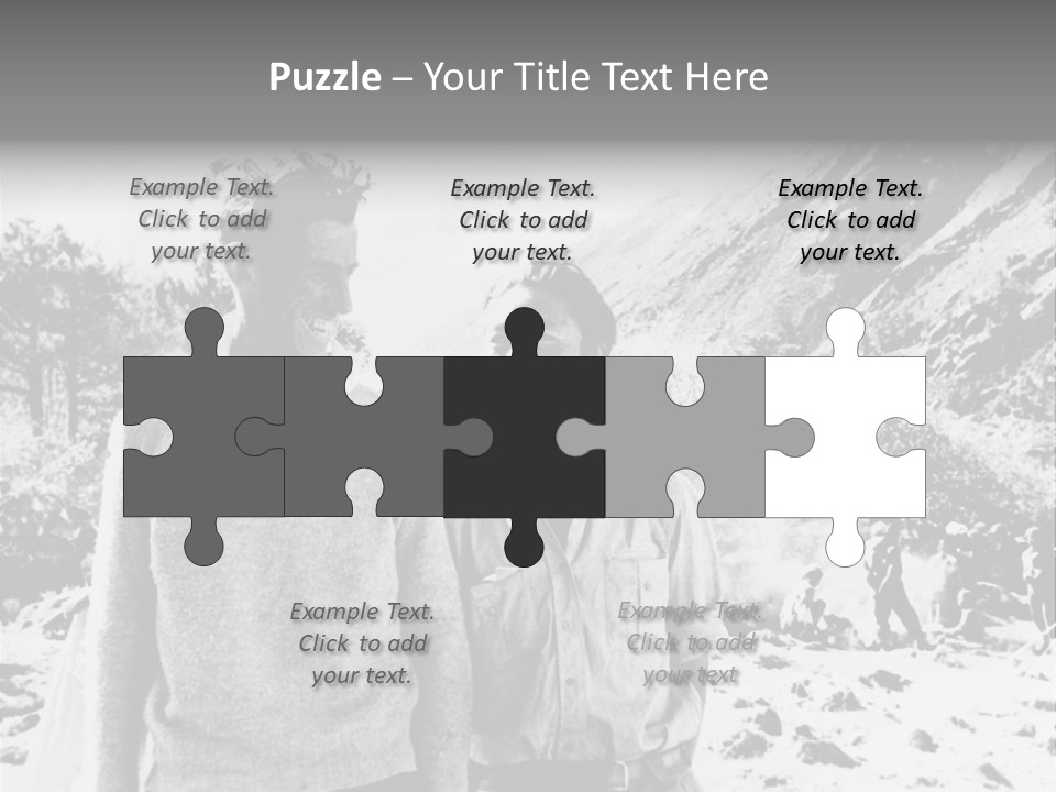 Men Smiling Vintage Photo PowerPoint Template