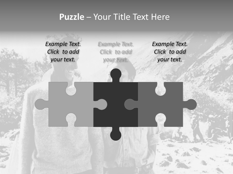 Men Smiling Vintage Photo PowerPoint Template