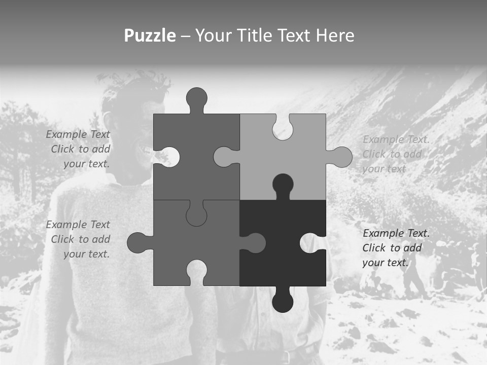 Men Smiling Vintage Photo PowerPoint Template