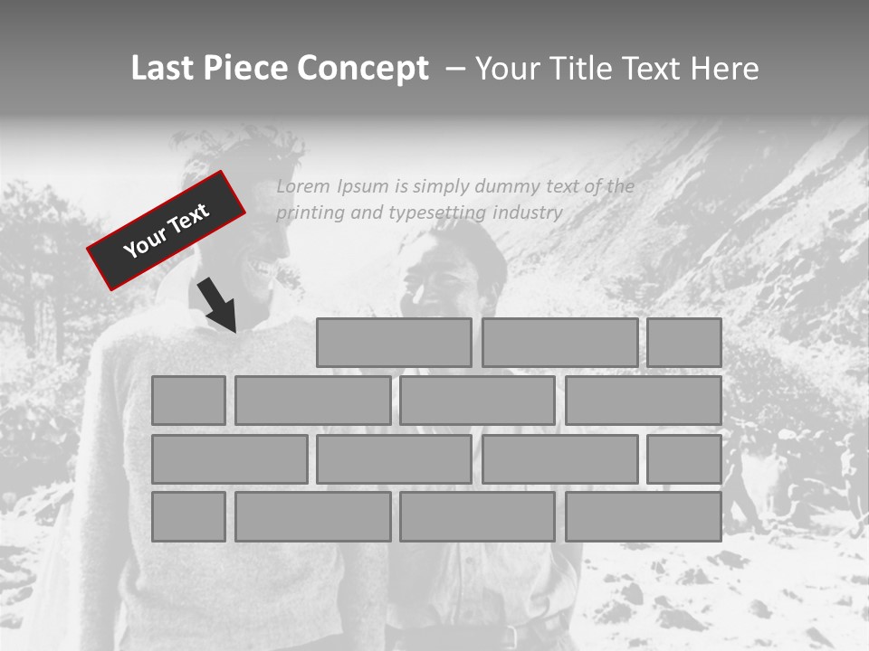 Men Smiling Vintage Photo PowerPoint Template